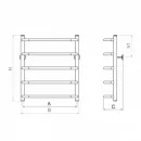 Полотенцесушитель водяной Gloss & Reiter Skif 500х600/5 1/2" нижнее подключение