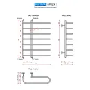 Полотенцесушитель водяной Ростела Бридж 450x700 1" резьба