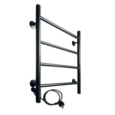 Полотенцесушитель электрический Ростела Виктория 500x600/4 черный, подключение слева
