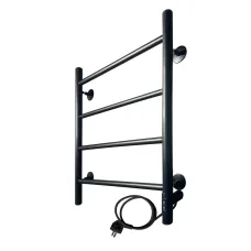 Полотенцесушитель электрический Ростела Виктория 500x600/4 черный, подключение справа