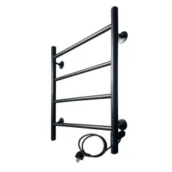 Полотенцесушитель электрический Ростела Виктория 500x600/4 черный, подключение справа