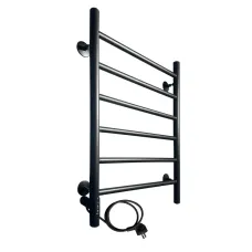 Полотенцесушитель электрический Ростела Виктория 500x700/6 черный, подключение слева