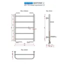 Полотенцесушитель водяной Ростела Виктория+ 500x700/5 1/2" нижнее подключение