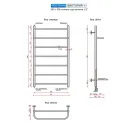 Полотенцесушитель водяной Ростела Виктория+ 500x900/7 1/2" нижнее подключение