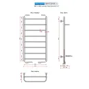 Полотенцесушитель водяной Ростела Виктория+ 500x1000/8 1/2" нижнее подключение