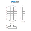 Полотенцесушитель водяной Ростела Гамма 500x700/7 1" резьба нижнее подключение