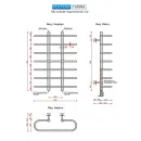 Полотенцесушитель водяной Ростела Гамма 500x700/7 1/2" резьба нижнее подключение
