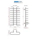Полотенцесушитель водяной Ростела Гамма 500x900/9 1/2" резьба нижнее подключение
