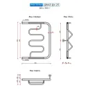 Полотенцесушитель водяной Ростела Джаз ДУ-25 600x500 
