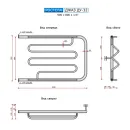 Полотенцесушитель водяной Ростела Джаз ДУ-32 500x800 