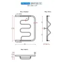 Полотенцесушитель водяной Ростела Джаз ДУ-32 600x500 