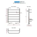 Полотенцесушитель водяной Ростела Дуэт Квадрат 500x600/6 1/2" нижнее подключение
