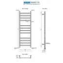 Полотенцесушитель водяной Ростела Квадро V 30 400x1200/12 1/2" нижнее подключение
