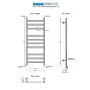 Полотенцесушитель Ростела Квадро V 30 1/2" 10 перекладин 40x100 см (черный)