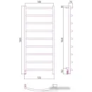 Полотенцесушитель Сунержа Галант 4.0 1200х500 МЭМ левый 15-0830-1250