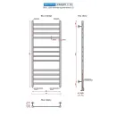 Полотенцесушитель водяной Ростела Квадро V 30 500x1200/12 1/2" нижнее подключение