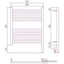 Полотенцесушитель Сунержа Богема 3.0 прямая 600х500 МЭМ правый 022-5805-6050