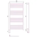 Полотенцесушитель Сунержа Богема 3.0 прямая 1200х600 МЭМ левый 31-5804-1260