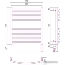 Полотенцесушитель Сунержа Богема 3.0 выгнутая 600х500 МЭМ правый 051-5803-6050