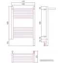 Полотенцесушитель Сунержа Богема с полкой 3.0 600х400 МЭМ правый 31-5807-6040
