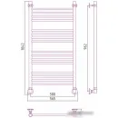 Полотенцесушитель Стилье Аксиома-10 1000х500 00661-1050