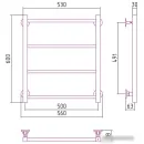 Полотенцесушитель Стилье Версия-КН 600х500 (4) П 20х20 31640-6050