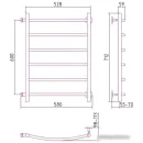 Полотенцесушитель Стилье Версия-Б2 600х500 (6) Г 18 17612-6050