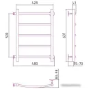 Полотенцесушитель Стилье Версия-Б2" 500х400 (5) Г 18 00612-5040