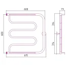 Полотенцесушитель Стилье Тандем 2 полки 600х600 резьба-сгон 1" 00016-6060