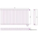 Стальной трубчатый радиатор Сунержа Эстет-11 EU50 500х990 22 секции (хром)