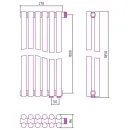 Стальной трубчатый радиатор Сунержа Эстет-11 EU50 1800х270 6 секций (белый)