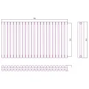 Стальной трубчатый радиатор Сунержа Эстет-11 500х990 22 секции (хром)