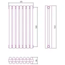 Стальной трубчатый радиатор Сунержа Эстет-11 500х315 7 секций (хром)