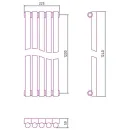 Стальной трубчатый радиатор Сунержа Эстет-1 1200х225 5 секций (темный титан муар)