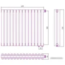Стальной трубчатый радиатор Сунержа Эстет-00 EU50 500х630 14 секций (хром)