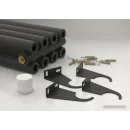 Стальной трубчатый радиатор Сунержа Эстет-00 EU50 500х360 8 секций (темный титан муар)