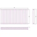 Стальной трубчатый радиатор Сунержа Эстет-00 500х990 22 секции (хром)