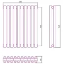 Стальной трубчатый радиатор Сунержа Эстет-00 500х450 10 секций (шампань)