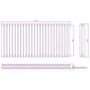 Стальной трубчатый радиатор Сунержа Эстет-00 500х1125 25 секций (хром)