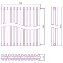 Стальной трубчатый радиатор Сунержа Эстет-00 1800х540 12 секций (матовый белый)