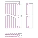 Стальной трубчатый радиатор Сунержа Эстет-00 1800х315 7 секций (хром)