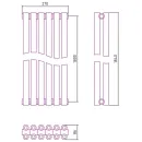Стальной трубчатый радиатор Сунержа Эстет-00 1800х270 6 секций (матовый черный)