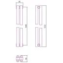 Стальной трубчатый радиатор Сунержа Эстет-00 1200х90 2 секции (хром)