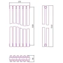 Стальной трубчатый радиатор Сунержа Эстет-00 1200х270 6 секций (транспортный белый)