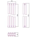 Стальной трубчатый радиатор Сунержа Эстет-00 1200х180 4 секции (матовый белый)
