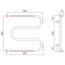Полотенцесушитель Сунержа М-образный 2 полки 600х600 00-0008-6060