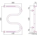 Полотенцесушитель Сунержа М-образный 600x400 +2 полки 00-0008-6040