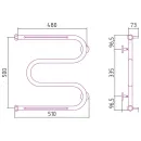 Полотенцесушитель Сунержа М-образный 2 полки 500х500 00-0008-5050