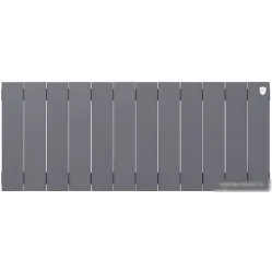 Биметаллический радиатор Royal Thermo PianoForte 300 Silver Satin (12 секций) боковое подключение