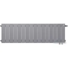 Биметаллический радиатор Royal Thermo PianoForte 300 Silver Satin (16 секций) нижнее подключение
